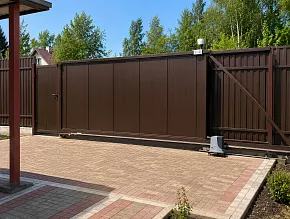 Ворота откатные 3,5 м купить Москва